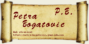 Petra Bogatović vizit kartica